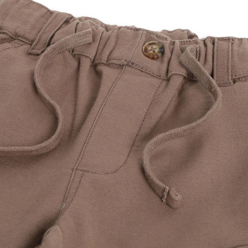 Boys Medium Brown Solid Long Trousers image number 2
